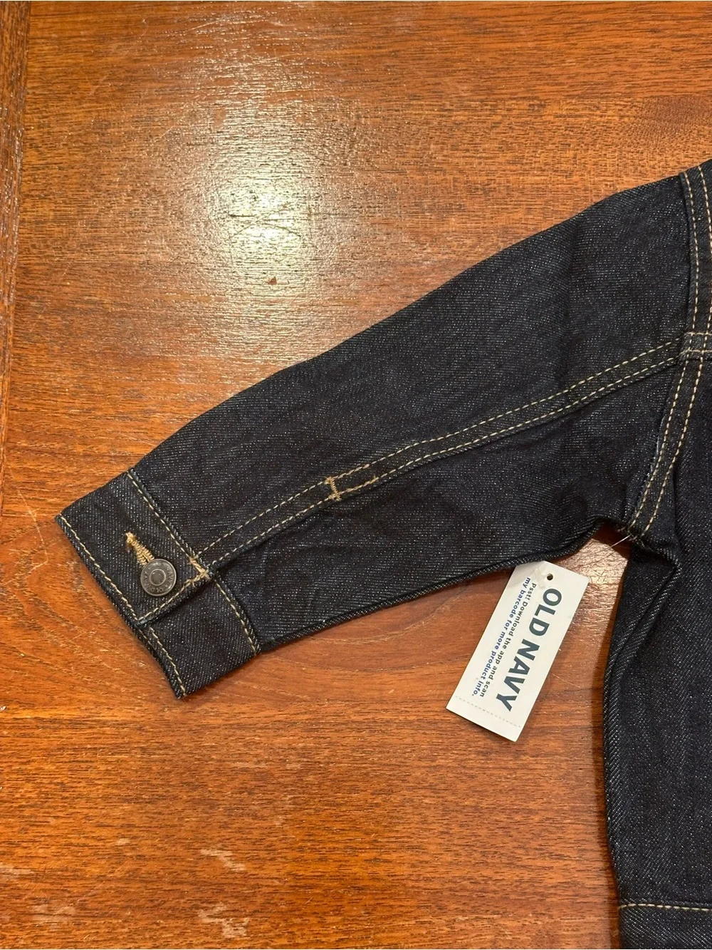 NWT Old Navy Unisex Dark Wash Denim Jacket, 12-18 Months